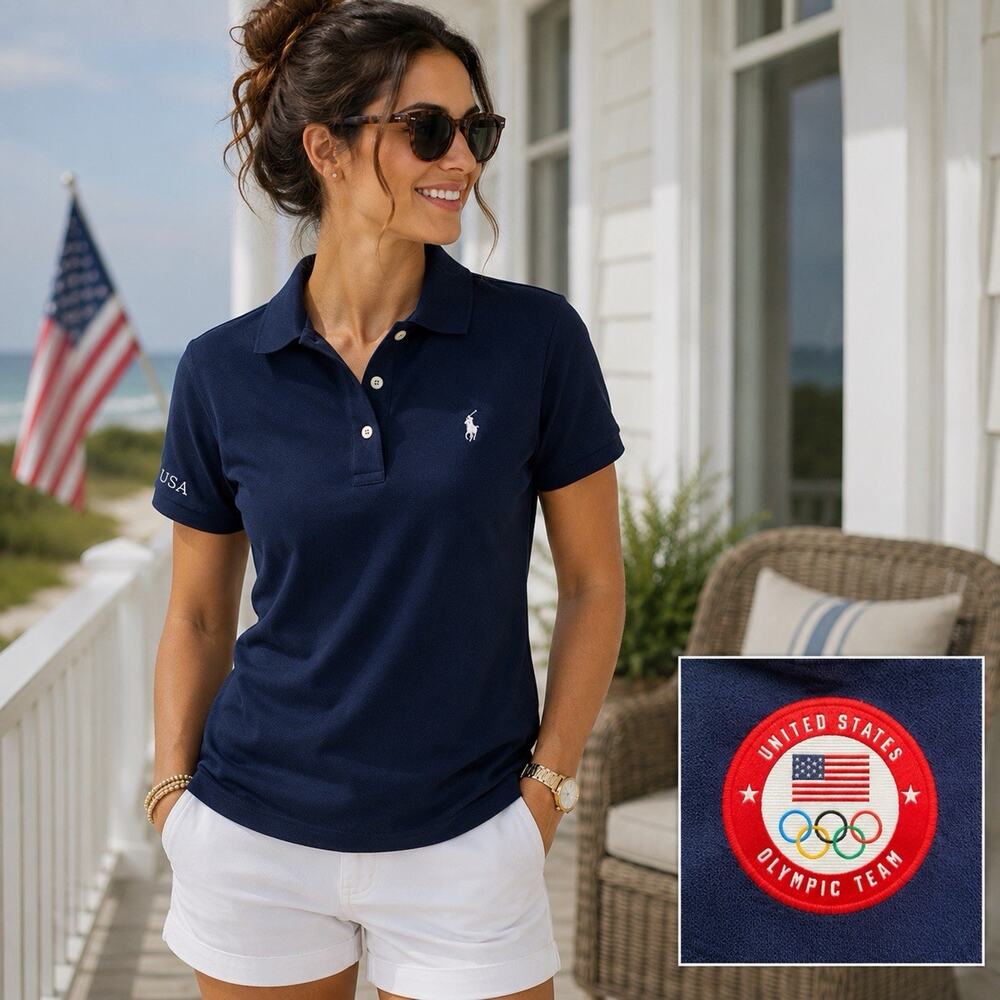 Polo Ralph Lauren Team USA Olympics 2020 Earth Polo Classic Fit Women’s Large